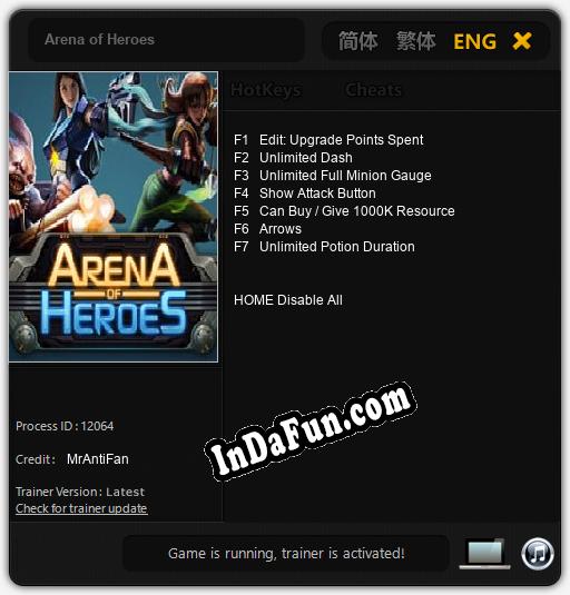 Arena of Heroes: Trainer +7 [v1.8]