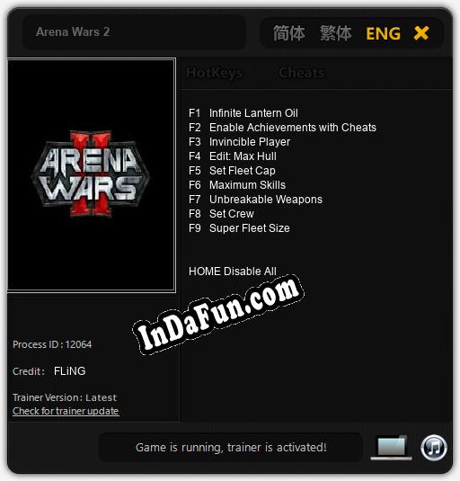Arena Wars 2: TRAINER AND CHEATS (V1.0.39)