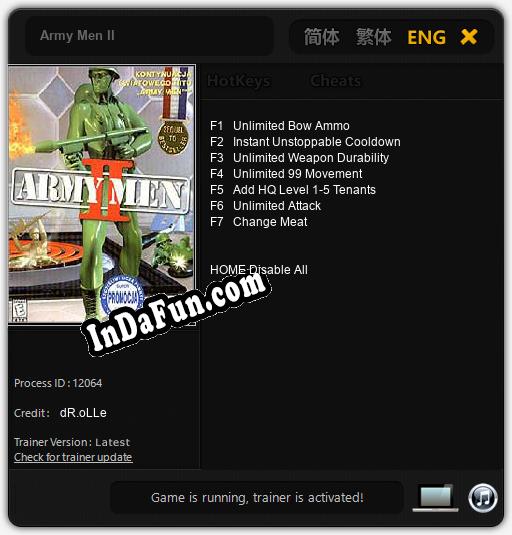 Trainer for Army Men II [v1.0.4]