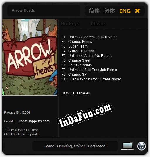 Trainer for Arrow Heads [v1.0.5]
