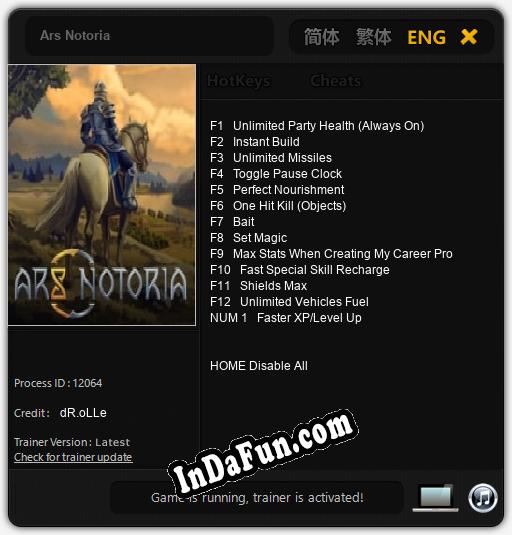 Ars Notoria: Cheats, Trainer +13 [dR.oLLe]