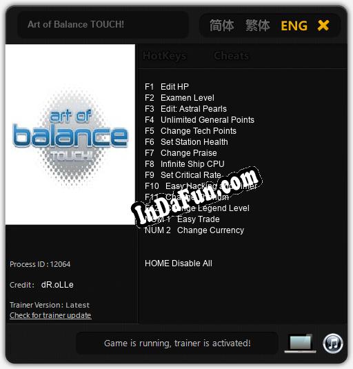 Art of Balance TOUCH!: Cheats, Trainer +14 [dR.oLLe]