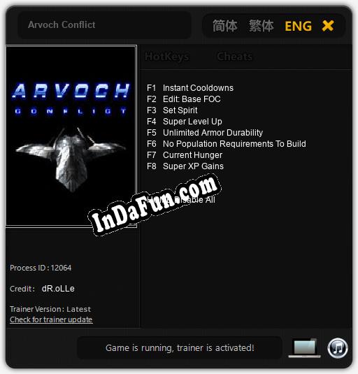 Arvoch Conflict: TRAINER AND CHEATS (V1.0.12)