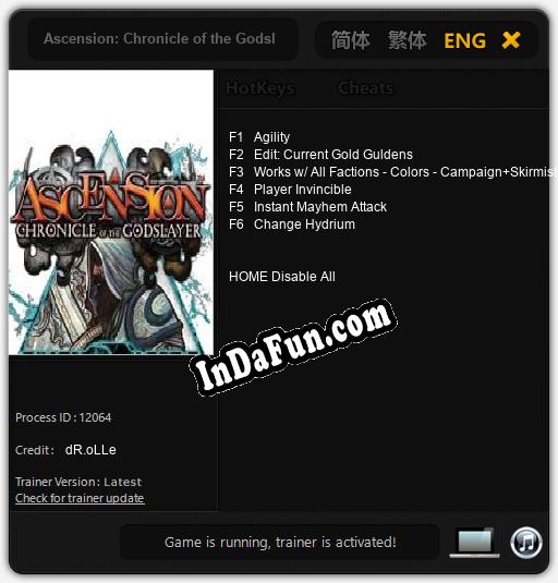 Ascension: Chronicle of the Godslayer: Cheats, Trainer +6 [dR.oLLe]