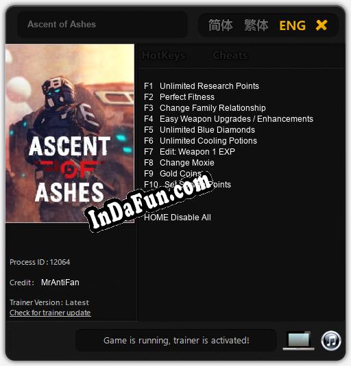 Ascent of Ashes: TRAINER AND CHEATS (V1.0.61)