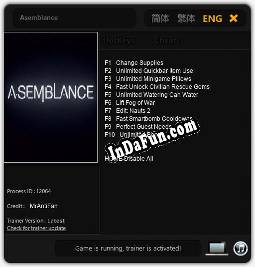 Asemblance: Trainer +10 [v1.8]