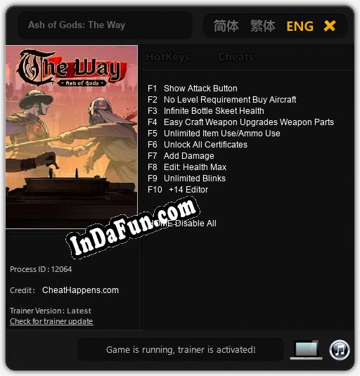 Ash of Gods: The Way: TRAINER AND CHEATS (V1.0.4)