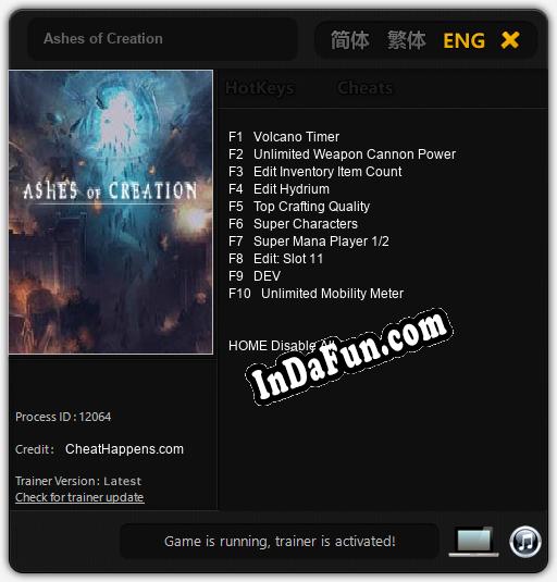 Trainer for Ashes of Creation [v1.0.6]