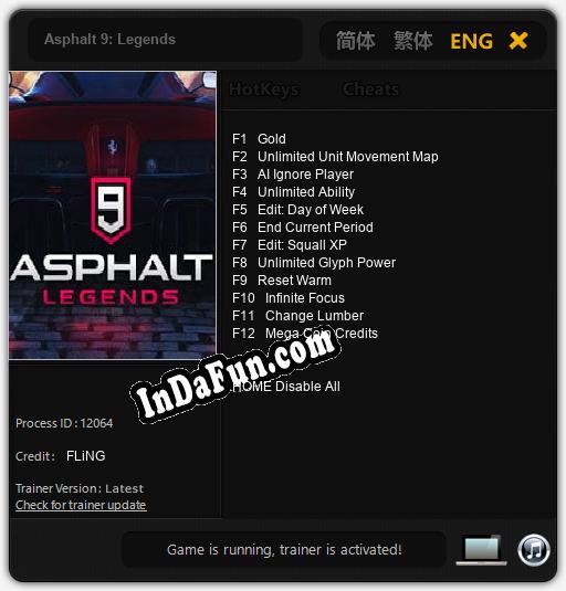 Asphalt 9: Legends: Cheats, Trainer +12 [FLiNG]