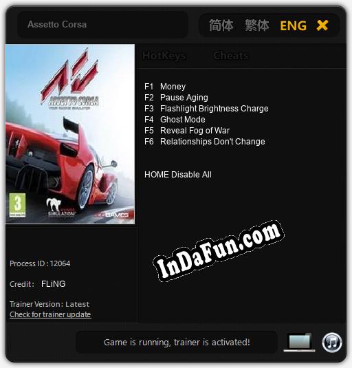 Assetto Corsa: Cheats, Trainer +6 [FLiNG]