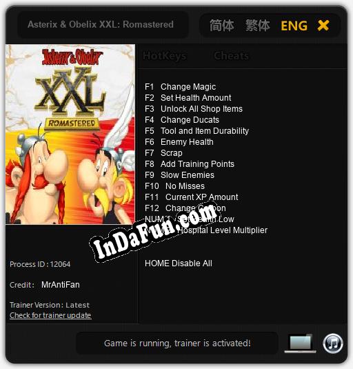 Asterix & Obelix XXL: Romastered: TRAINER AND CHEATS (V1.0.33)