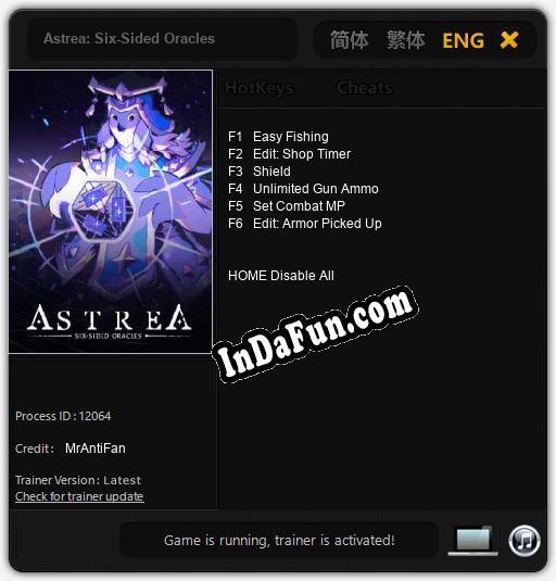 Astrea: Six-Sided Oracles: TRAINER AND CHEATS (V1.0.60)