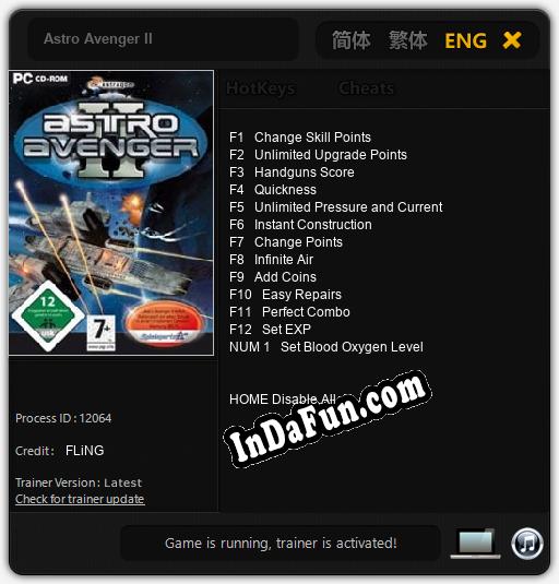 Trainer for Astro Avenger II [v1.0.1]