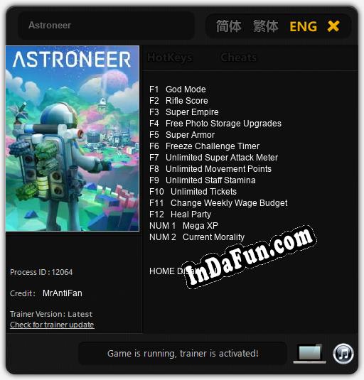 Astroneer: TRAINER AND CHEATS (V1.0.12)