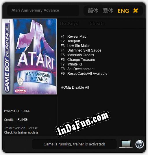 Atari Anniversary Advance: Cheats, Trainer +9 [FLiNG]