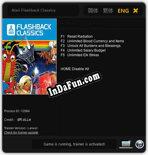 Atari Flashback Classics: Trainer +5 [v1.5]