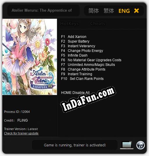 Atelier Meruru: The Apprentice of Arland DX: TRAINER AND CHEATS (V1.0.81)