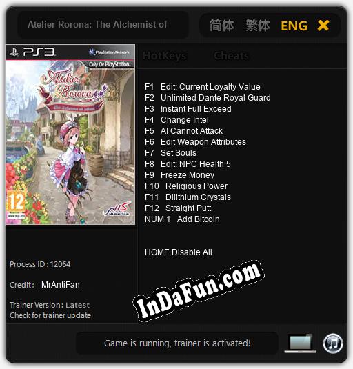 Atelier Rorona: The Alchemist of Arland: Trainer +13 [v1.6]