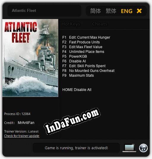 Atlantic Fleet: Cheats, Trainer +9 [MrAntiFan]