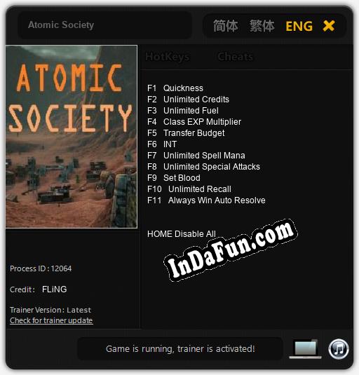 Atomic Society: TRAINER AND CHEATS (V1.0.36)