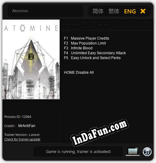 Trainer for Atomine [v1.0.1]