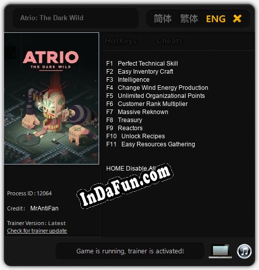 Atrio: The Dark Wild: TRAINER AND CHEATS (V1.0.93)