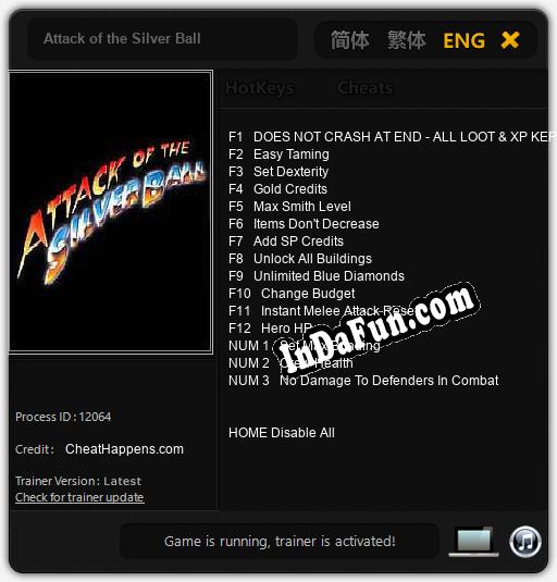 Attack of the Silver Ball: TRAINER AND CHEATS (V1.0.78)
