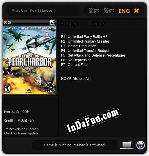 Attack on Pearl Harbor: Cheats, Trainer +7 [MrAntiFan]