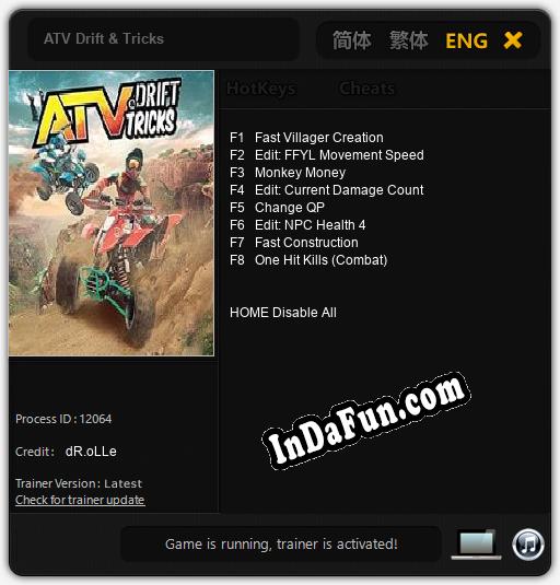 ATV Drift & Tricks: Trainer +8 [v1.1]