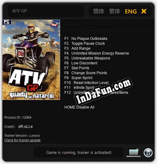 Trainer for ATV GP [v1.0.1]