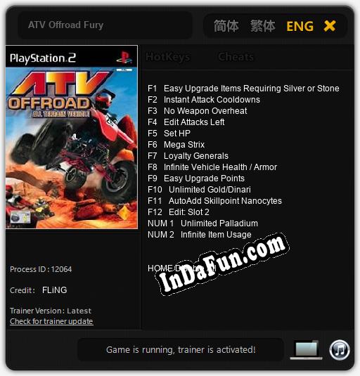 ATV Offroad Fury: Trainer +14 [v1.5]