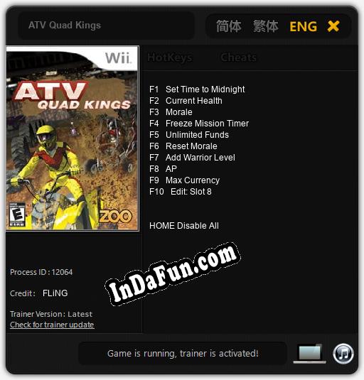 ATV Quad Kings: TRAINER AND CHEATS (V1.0.21)