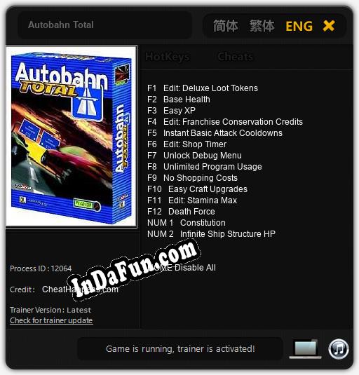 Trainer for Autobahn Total [v1.0.8]