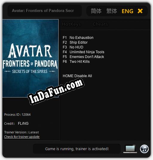 Trainer for Avatar: Frontiers of Pandora Secrets of the Spires [v1.0.4]