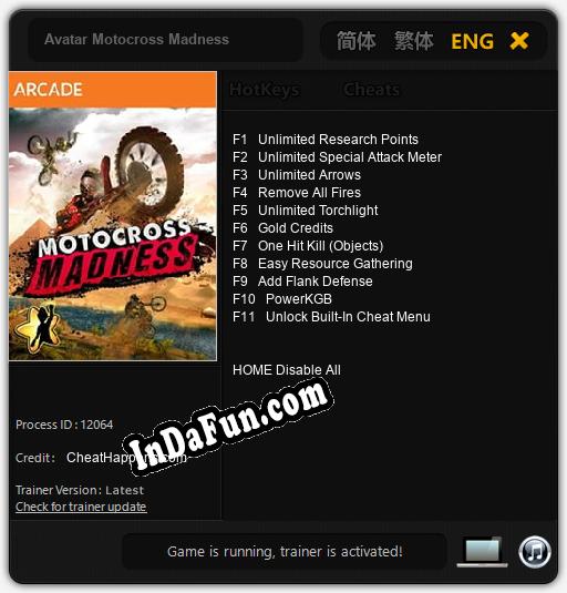 Trainer for Avatar Motocross Madness [v1.0.4]