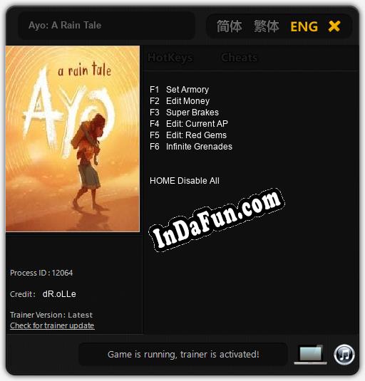 Ayo: A Rain Tale: Cheats, Trainer +6 [dR.oLLe]