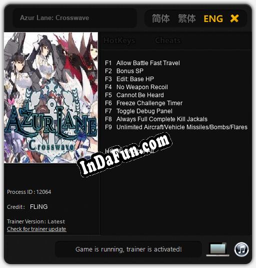 Azur Lane: Crosswave: Cheats, Trainer +9 [FLiNG]