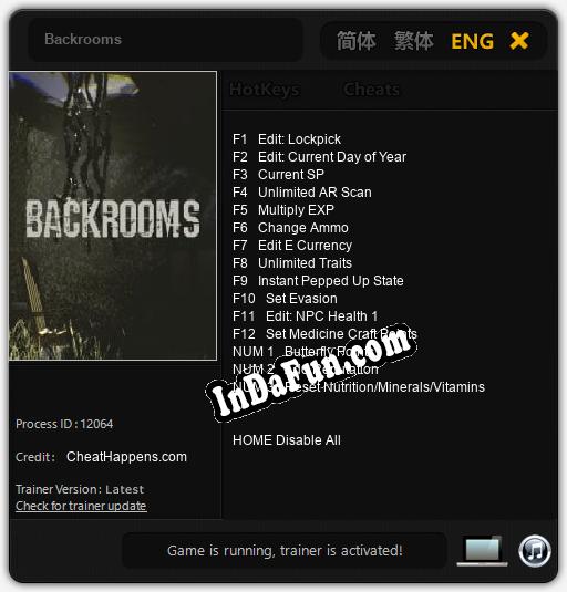 Backrooms: Cheats, Trainer +15 [CheatHappens.com]