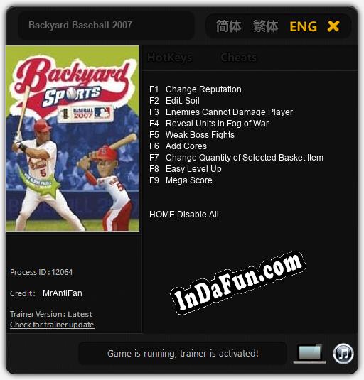 Trainer for Backyard Baseball 2007 [v1.0.6]