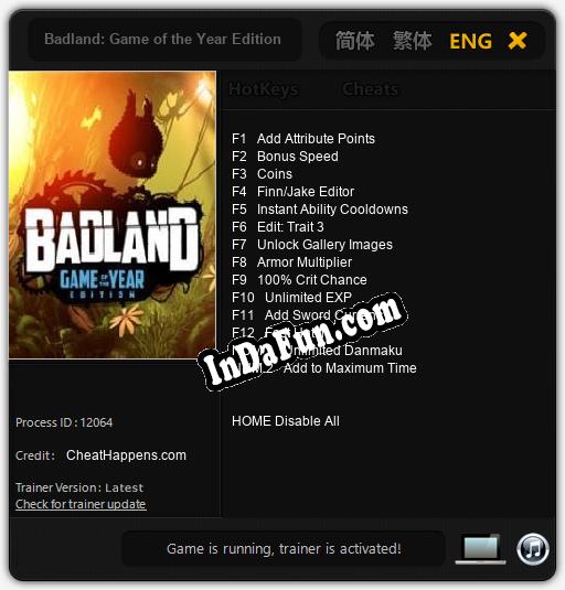 Badland: Game of the Year Edition: Trainer +14 [v1.2]