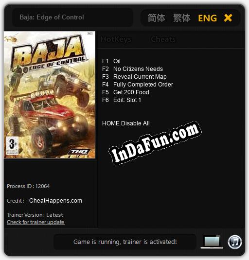 Baja: Edge of Control: TRAINER AND CHEATS (V1.0.71)