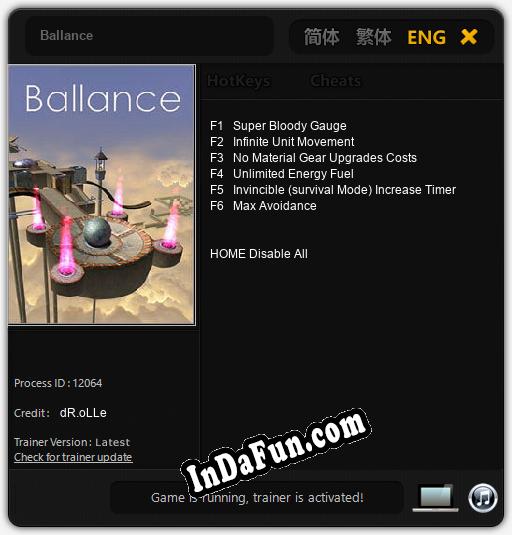 Trainer for Ballance [v1.0.2]