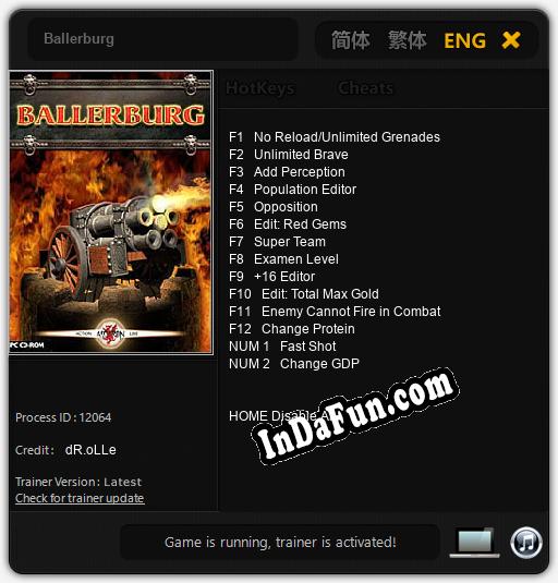 Trainer for Ballerburg [v1.0.9]