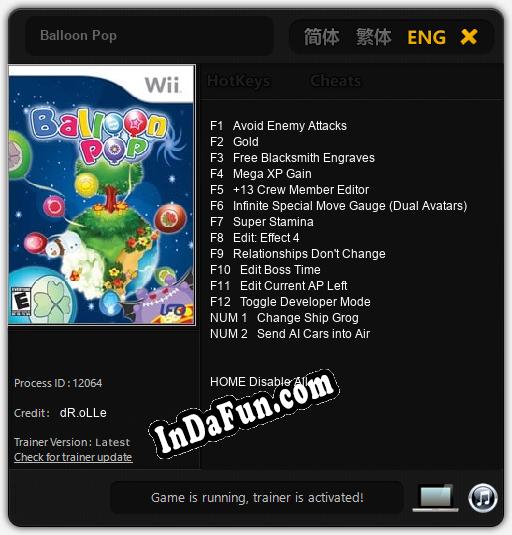 Balloon Pop: TRAINER AND CHEATS (V1.0.78)