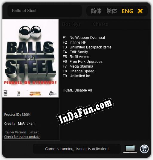 Balls of Steel: TRAINER AND CHEATS (V1.0.74)