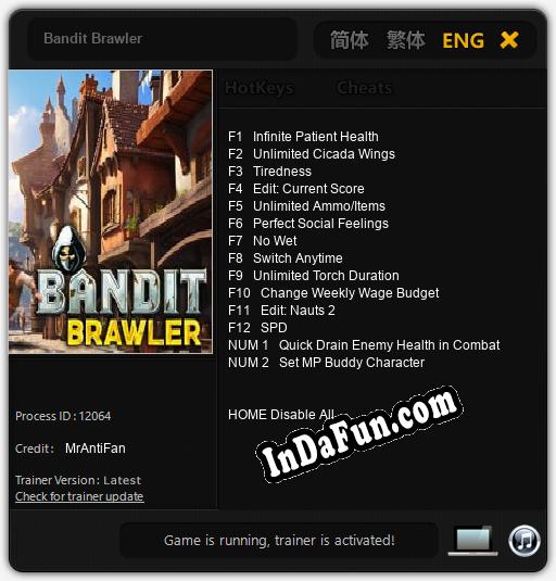 Bandit Brawler: Cheats, Trainer +14 [MrAntiFan]