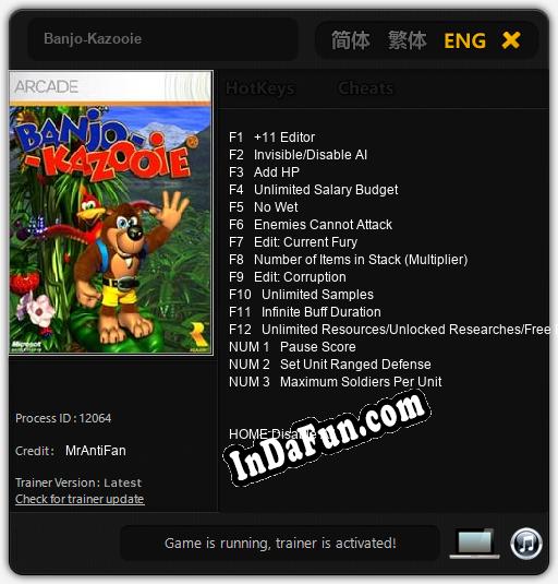 Banjo-Kazooie: Trainer +15 [v1.7]