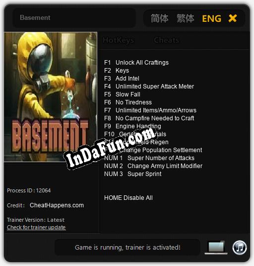 Basement: Trainer +15 [v1.1]