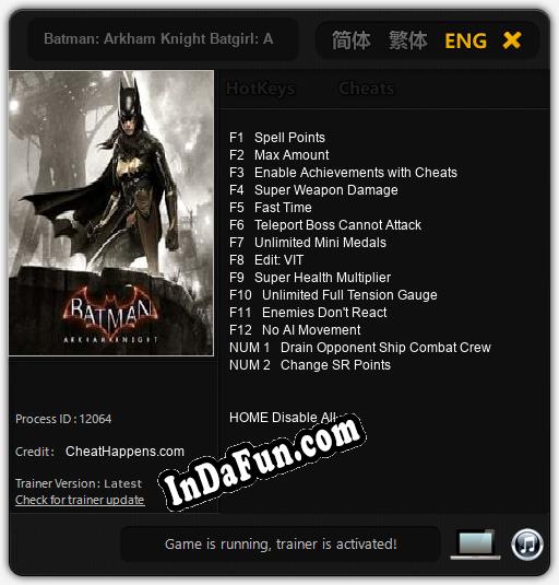 Trainer for Batman: Arkham Knight Batgirl: A Matter of Family [v1.0.1]