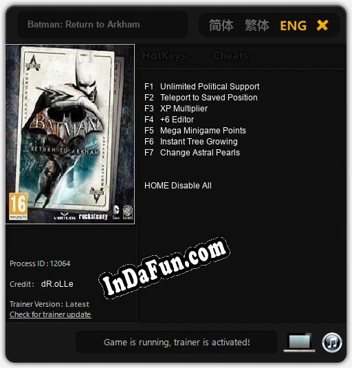 Batman: Return to Arkham: TRAINER AND CHEATS (V1.0.77)